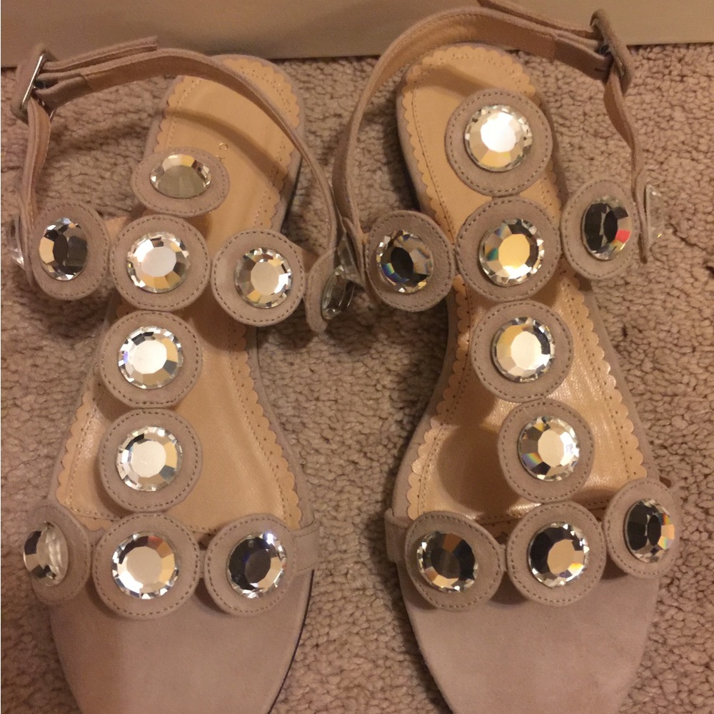 Charlotte Olympia flat sandals size 37.5/ US 7.5